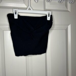 Black Knit Tube Top